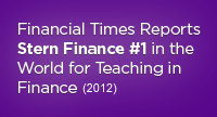 NYU Stern Finance #1